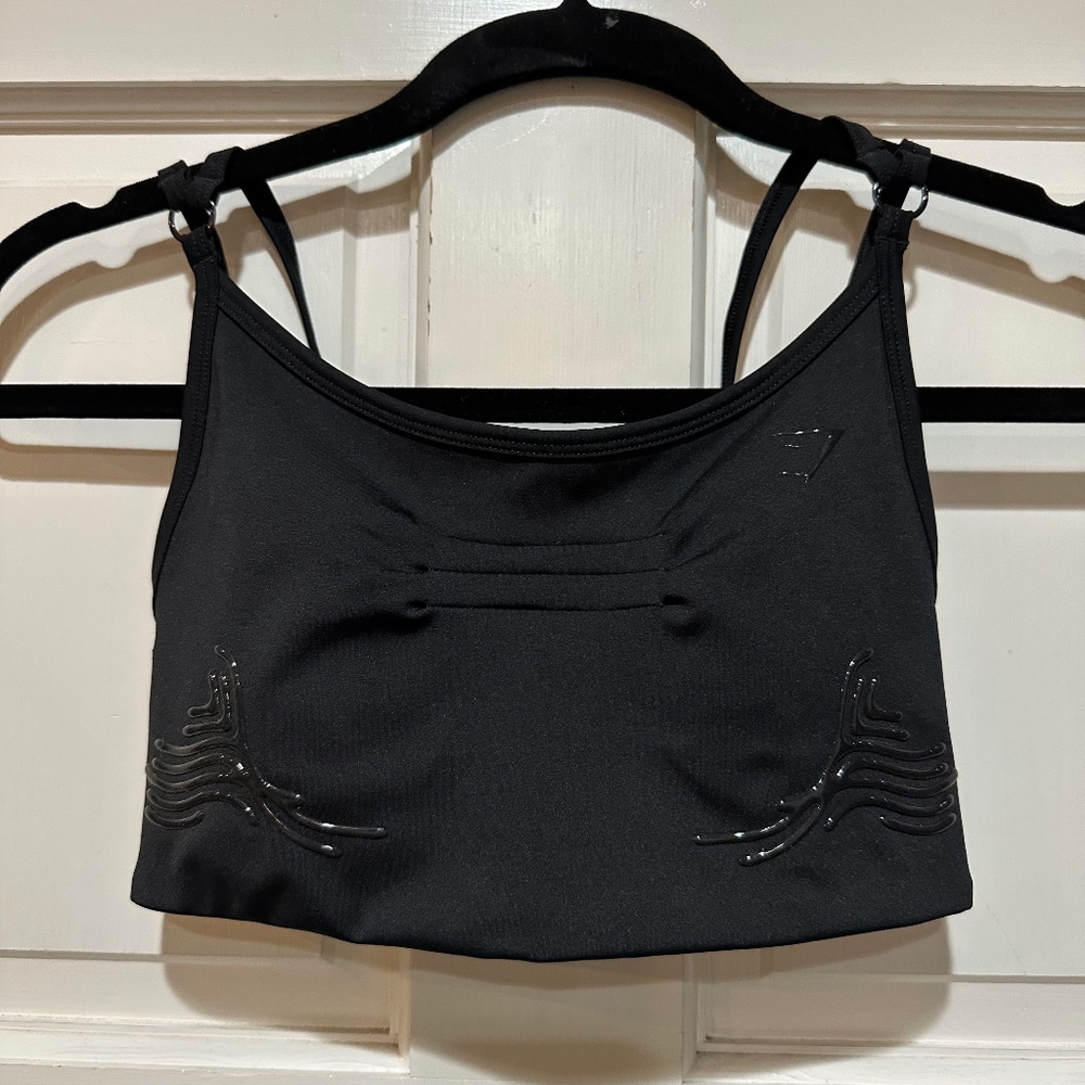 GYMSHARK Womens Exo Ultra Strappy Sports Bra Black Size Small